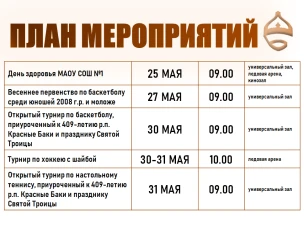 План мероприятий
